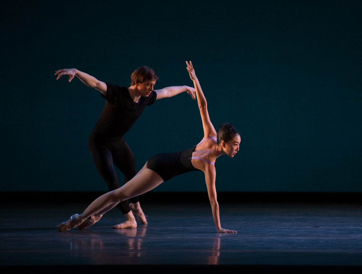 Ji Young Chae and Isaac Akiba in Jorma Elo's Bach Cello Suites, photo by Rosalie O'Connor, courtesy of Boston Ballet