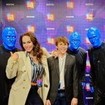 Jess and Vince with the Blue Man Group