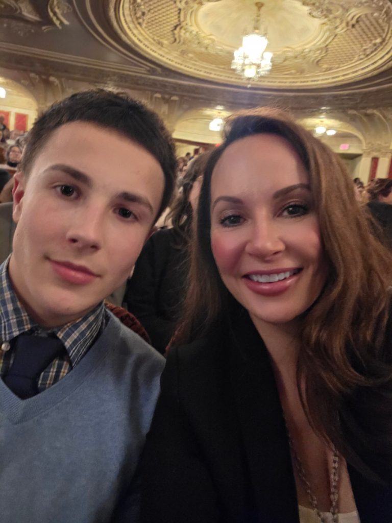 Jess and Vince waitng for Boston Ballet's Winter Experience 2026 to begin.